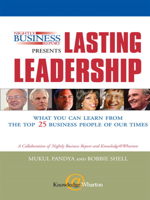 Title details for Nightly Business Report Presents Lasting Leadership by Mukul Pandya - Available